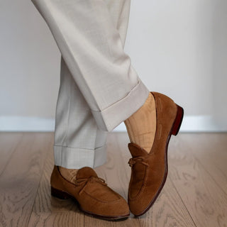 Men's Tobacco Dress Socks - Over the Calf