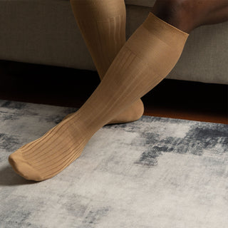Men's Tobacco Dress Socks - Over the Calf