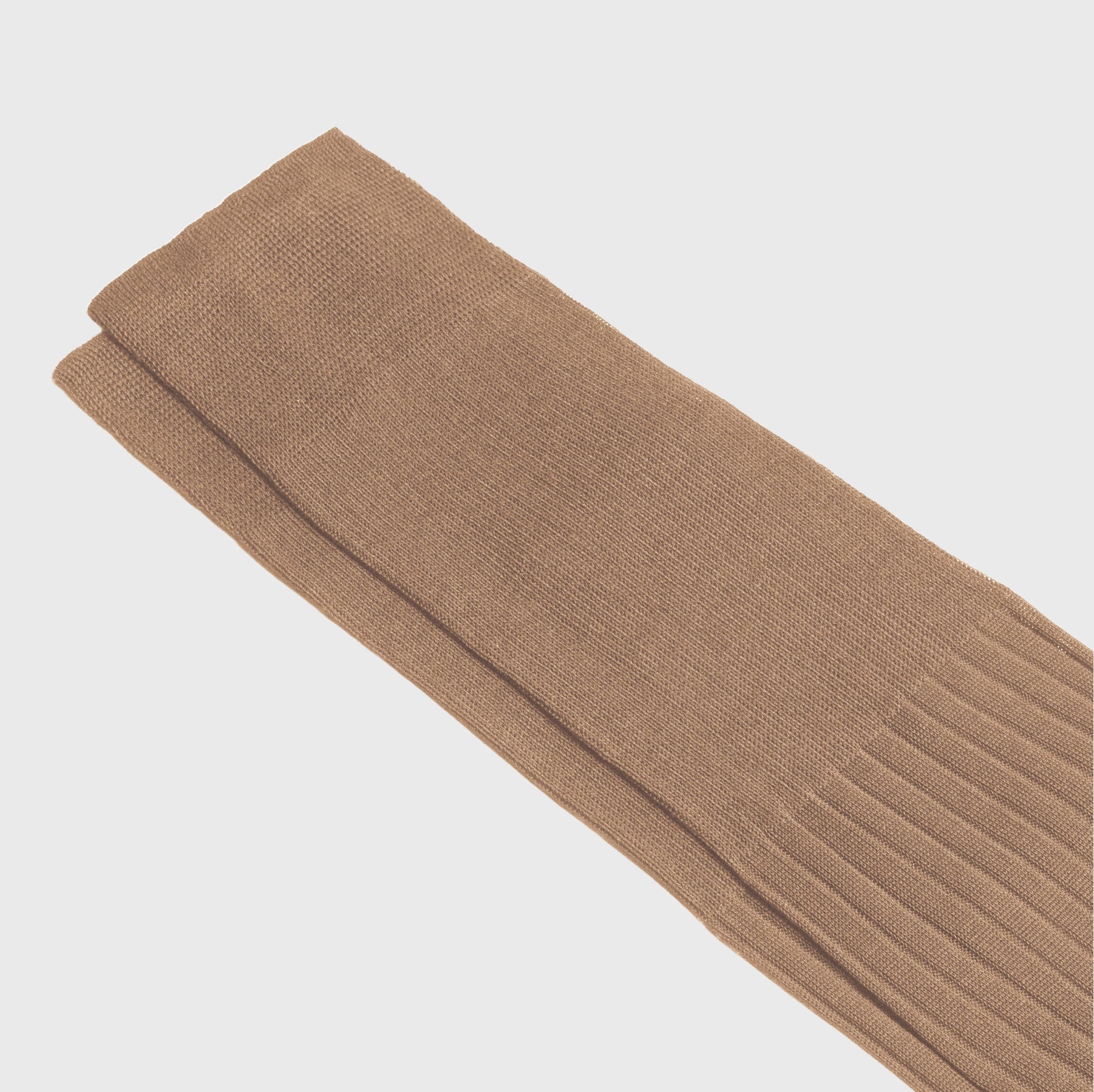 Men's Light Brown Dress Socks, Over-the-Calf