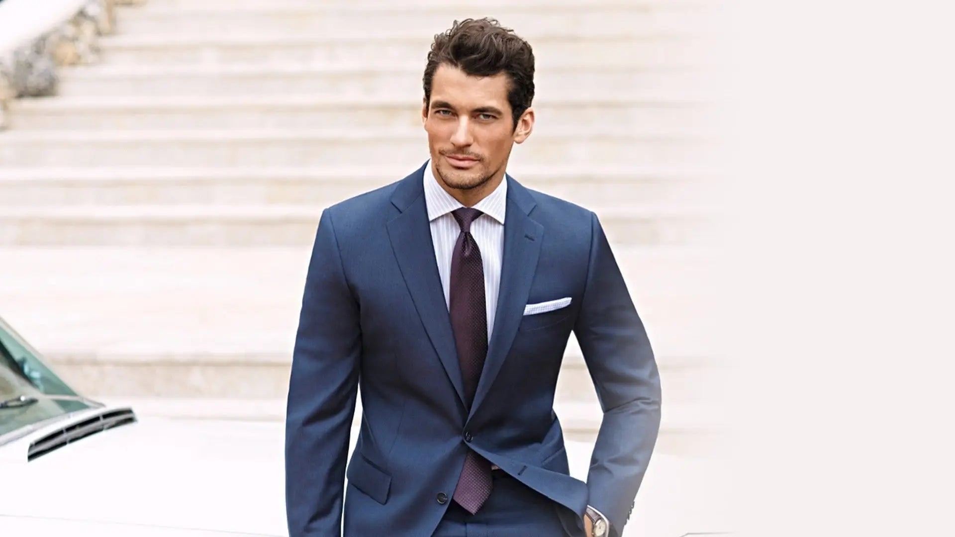 blue dress shirt purple tie outfit Stacy Adams Men's 3 Piece Windowpane Hybrid Suit - Double Breasted Vest - - 56R With sets for almost any occasion from a night out on the town Hisdern Wrinkle-resistant Purple Dress Shirt