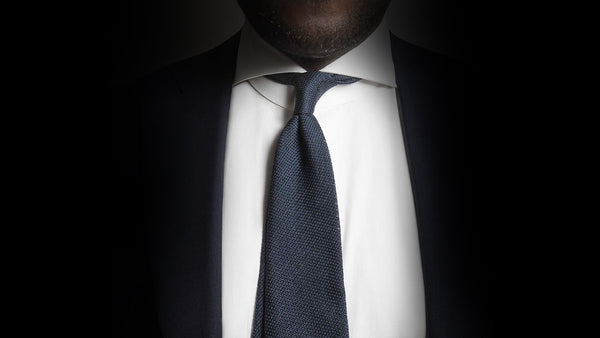 Aklasu Navy Grenadine Tie