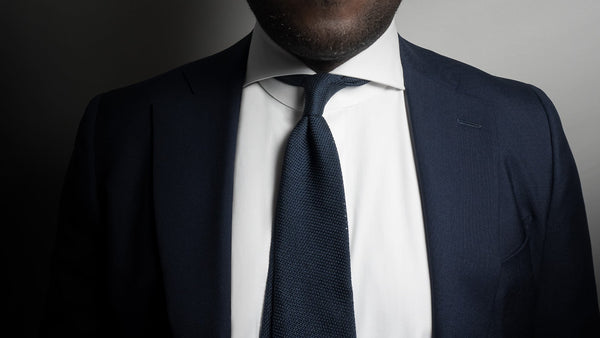 Aklasu Navy Grenadine Tie