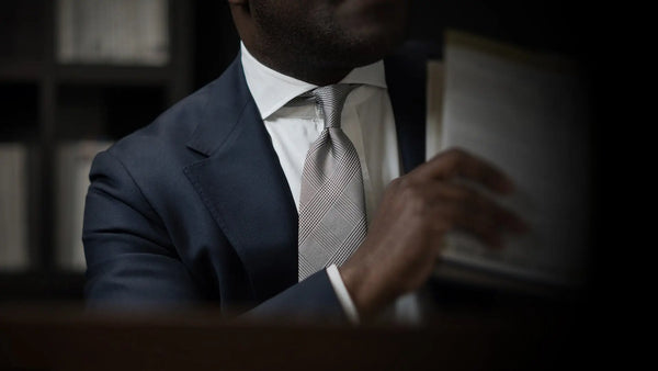 Aklasu Six-Fold Glen Plaid Tie