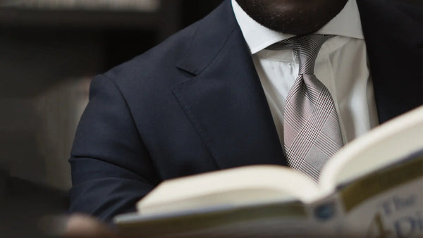 Black & White Glen Plaid Tie