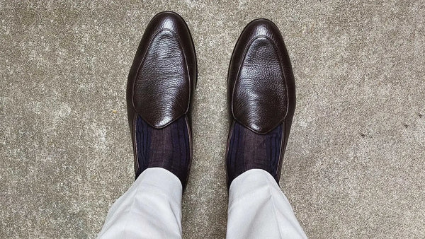 @ptguzzo, Peter G in Aklasu Midnight Blue Dress Socks