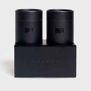 Aklasu Tie Storage Canister Set with box