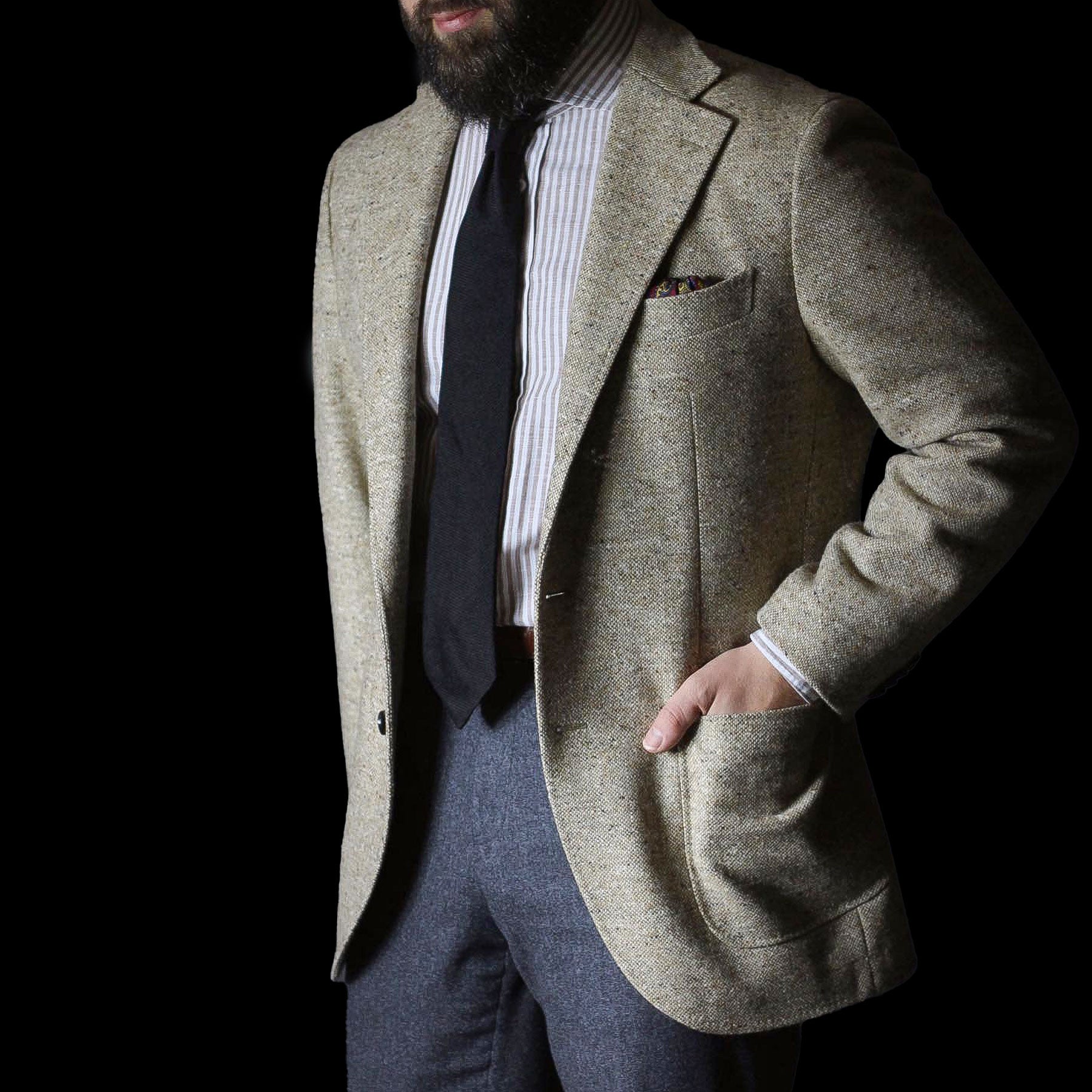 Black Grenadine Tie
