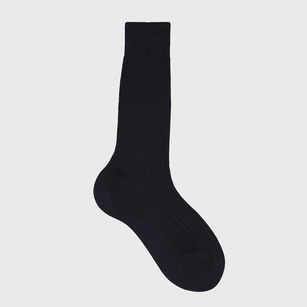Black Mid Calf Dress Socks