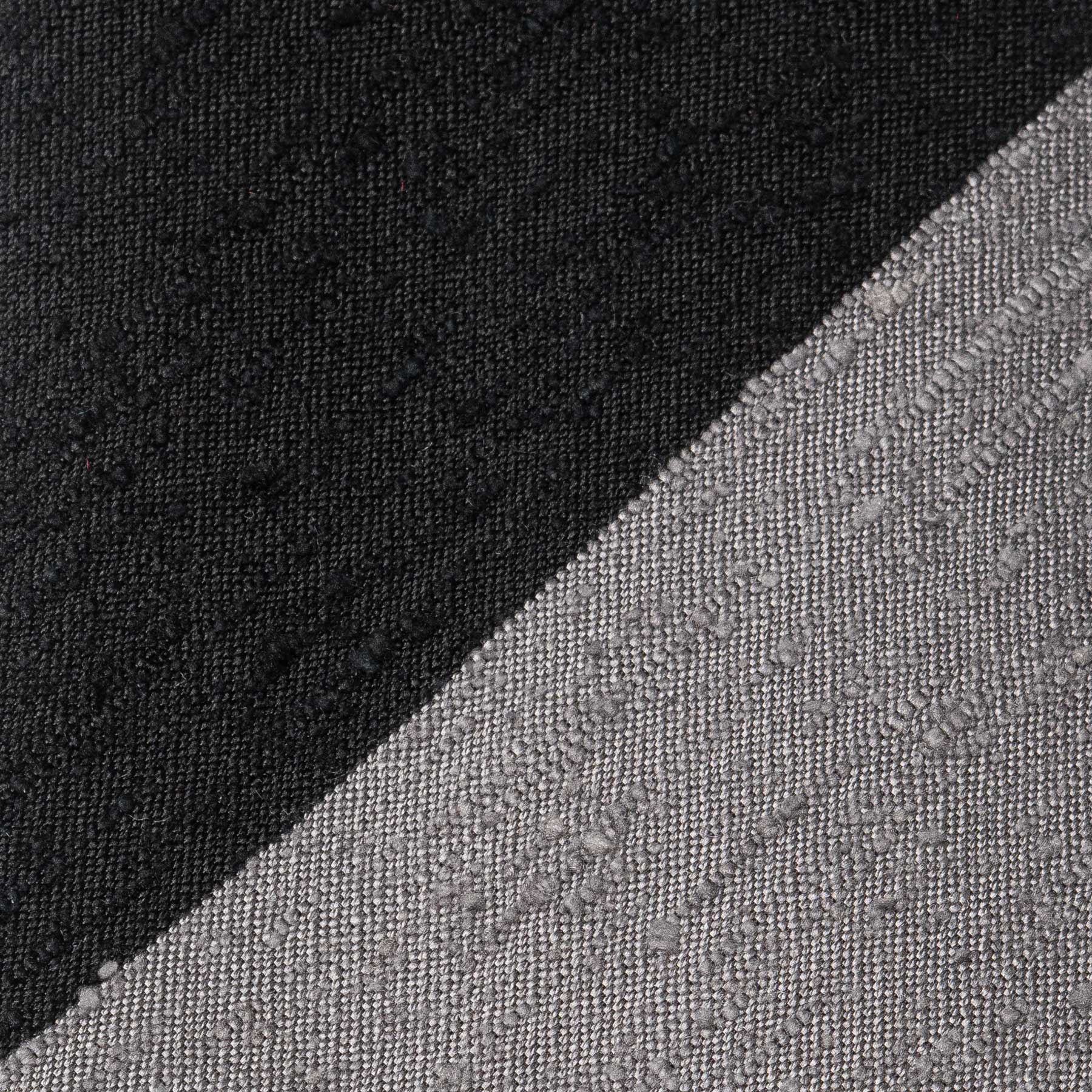 Black and Grey Block Striped Shantung Tie