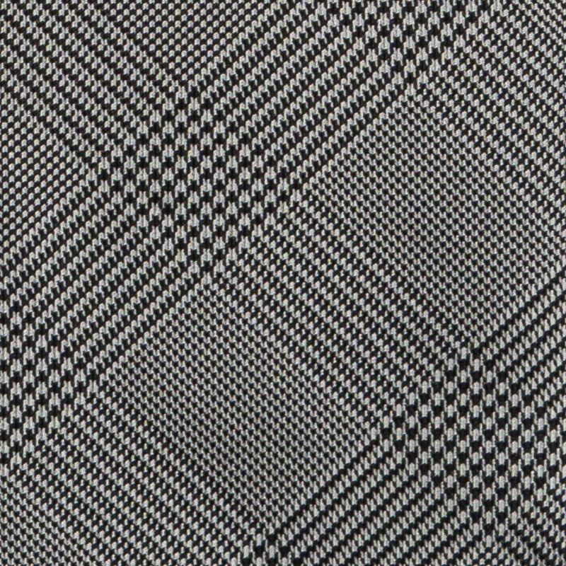 Black & White Glen Plaid Tie - Six-Fold