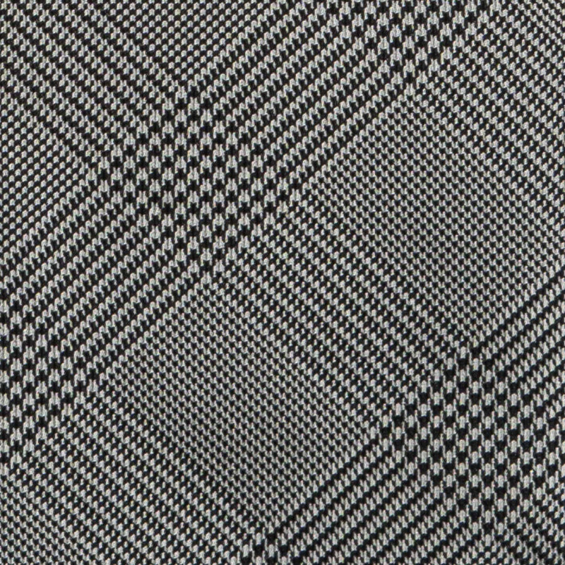 Glen Plaid Tie - Black and White - Six-Fold