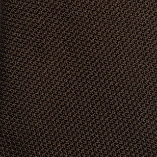 Close-up of the Brown Grenadine Tie's textured silk fabric for a refined look.