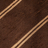Brown Striped Shantung