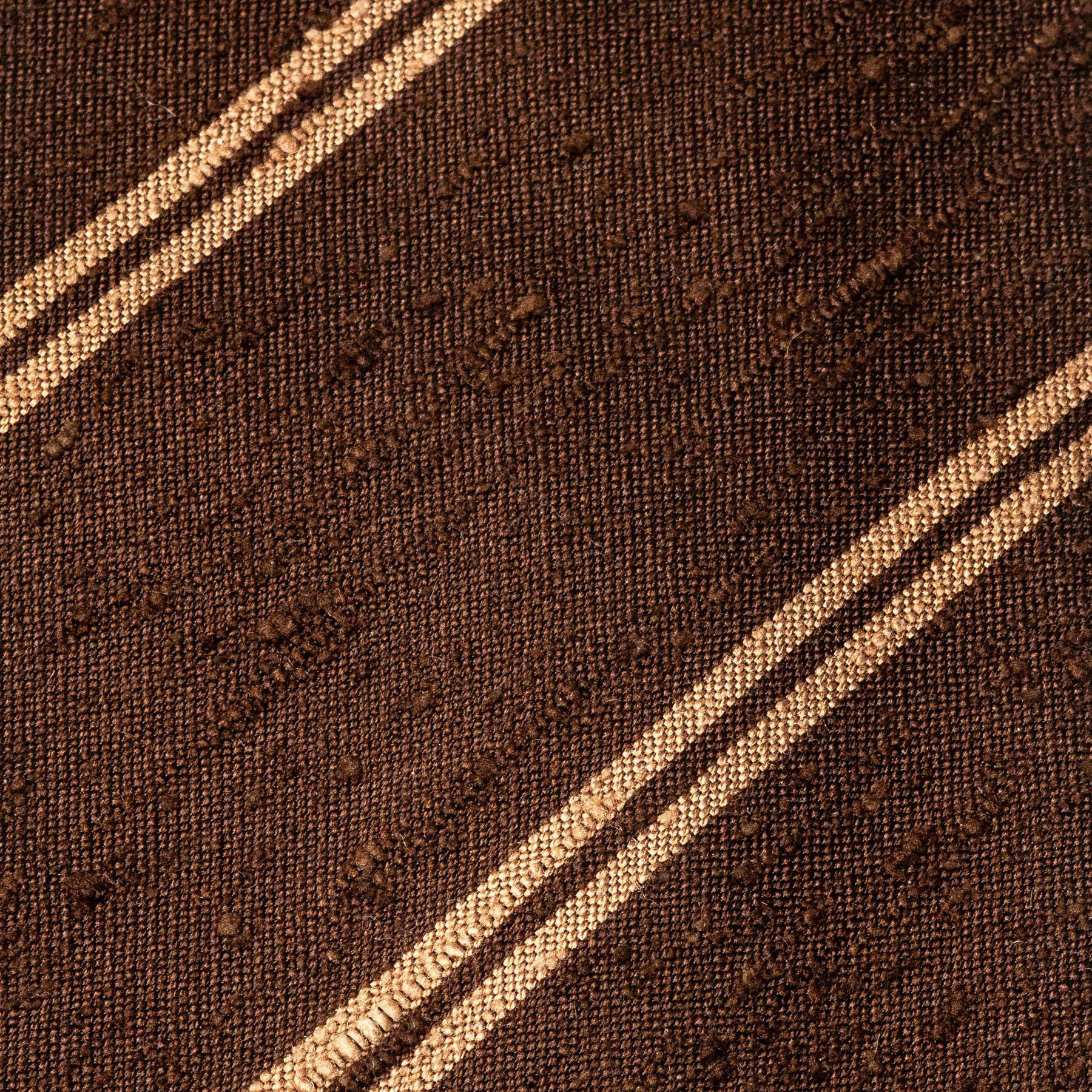 Brown Striped Shantung