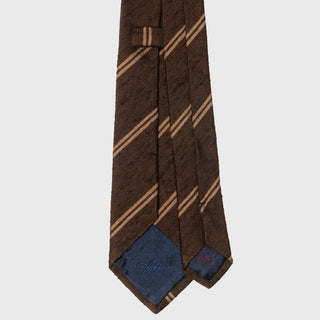 Brown Striped Shantung