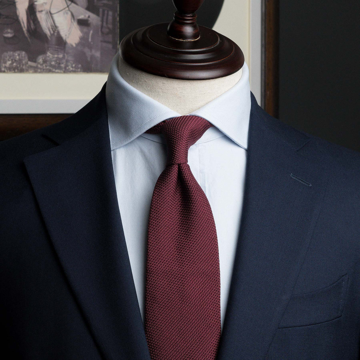 Burgundy Grenadine Tie