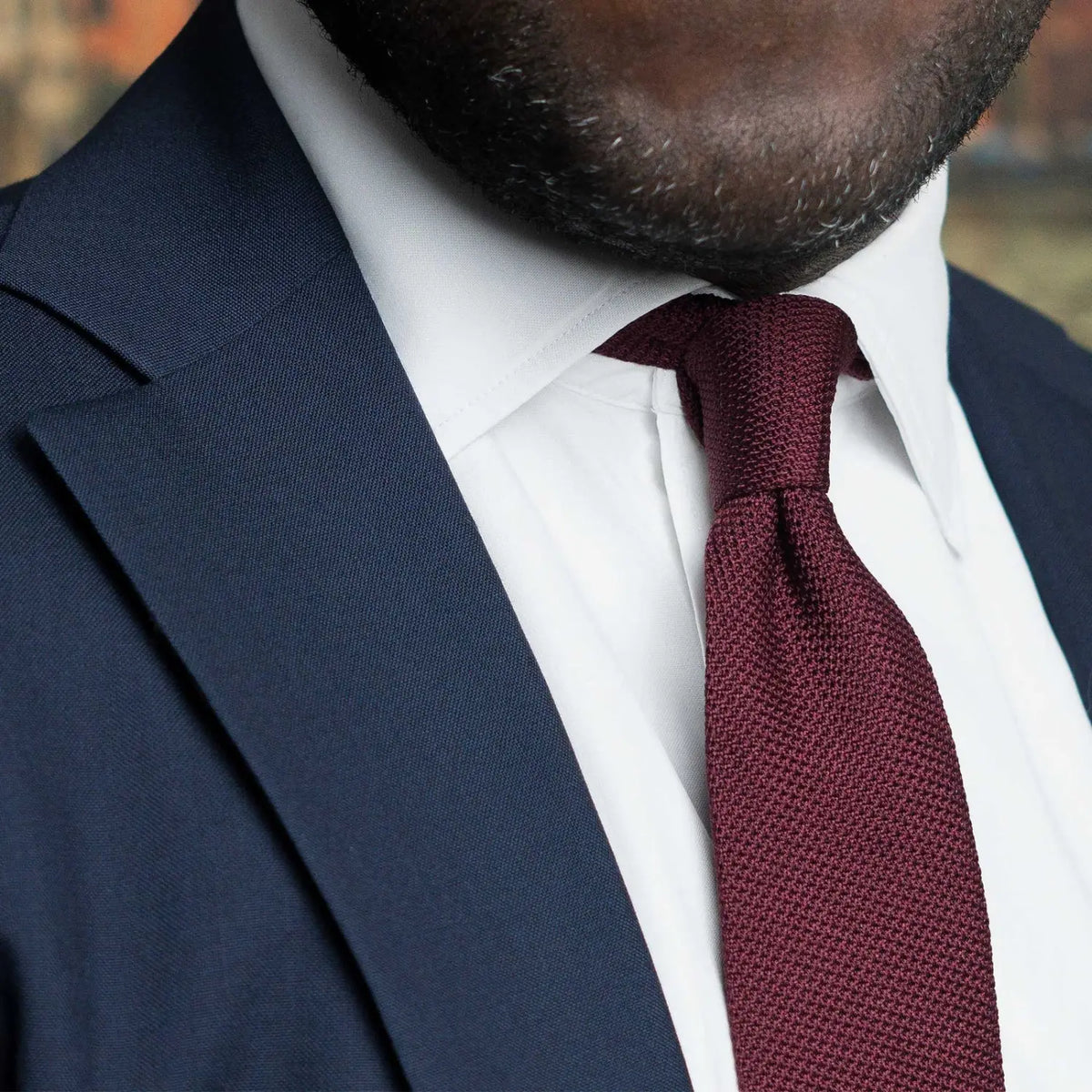 Burgundy Grenadine Tie