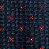 Dark Blue Floral Grenadine Tie