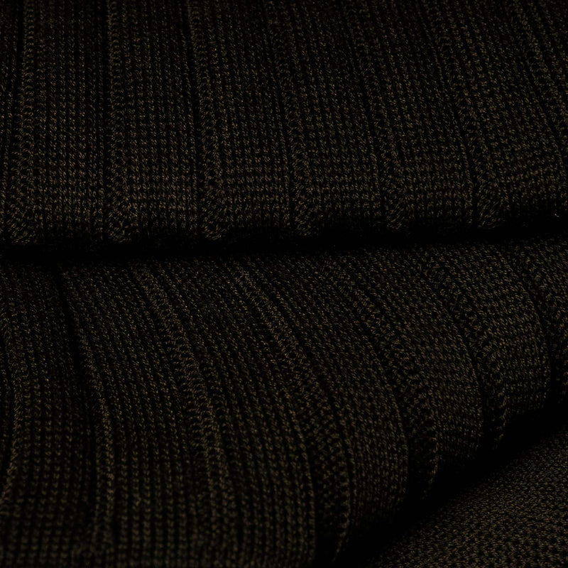 Close-up of Dark Brown Cotton Dress Socks, showcasing premium quality.