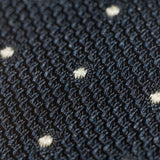 Navy Dotted Grenadine Tie