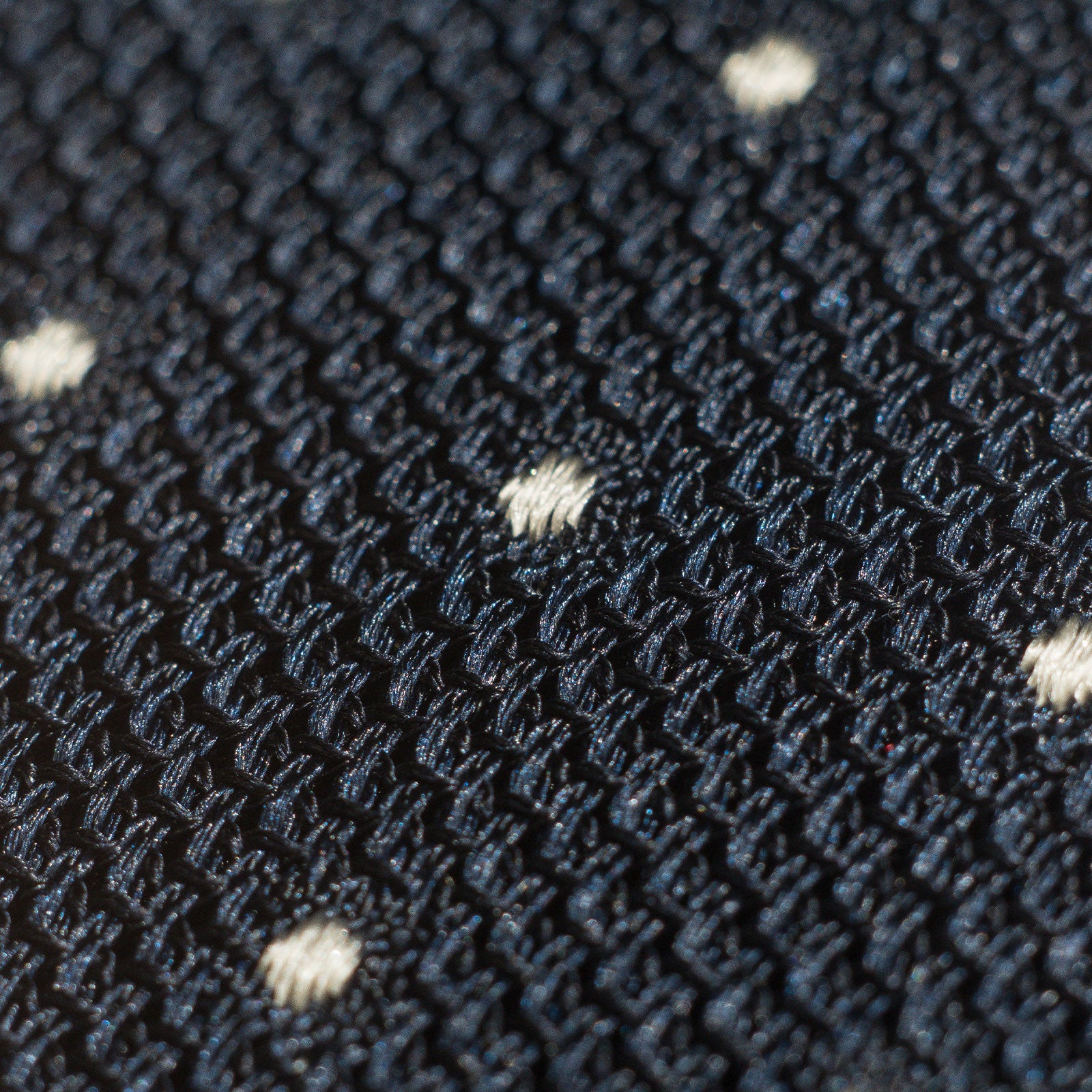 Navy Dotted Grenadine Tie