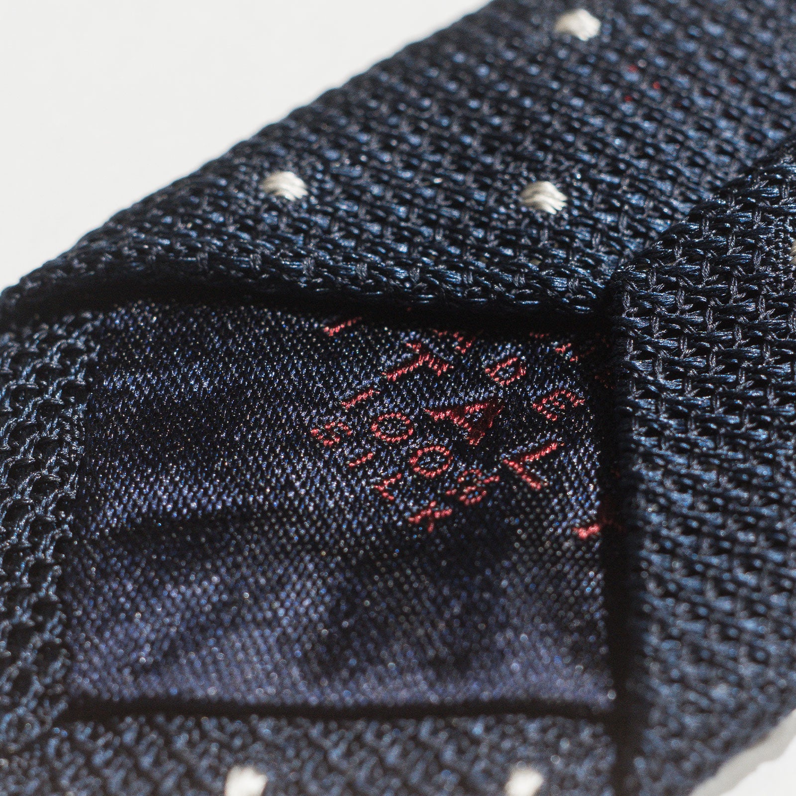Navy Dotted Grenadine Tie