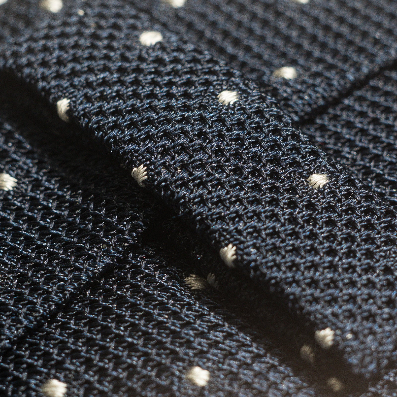 Navy Dotted Grenadine Tie