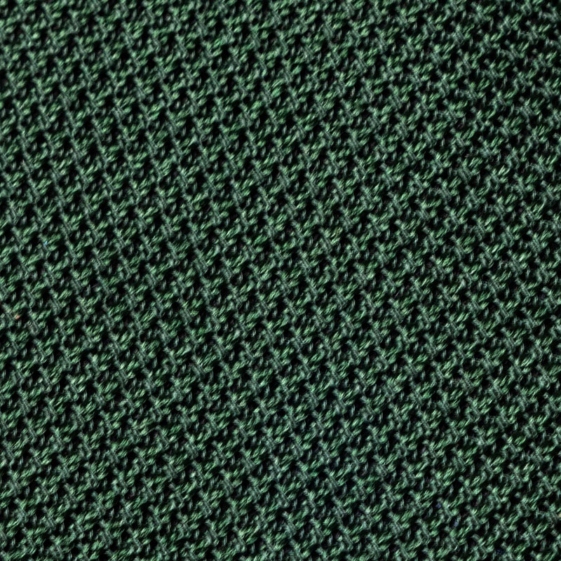 Forest Green Grenadine Tie with textured grenadine weave pattern.