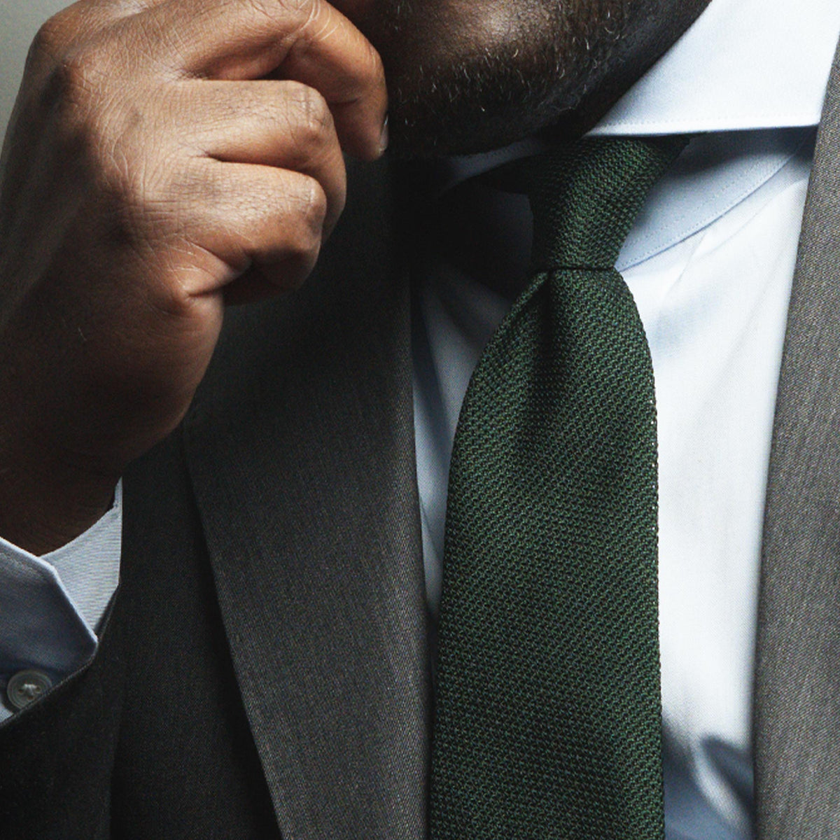 Forest Green Grenadine Tie
