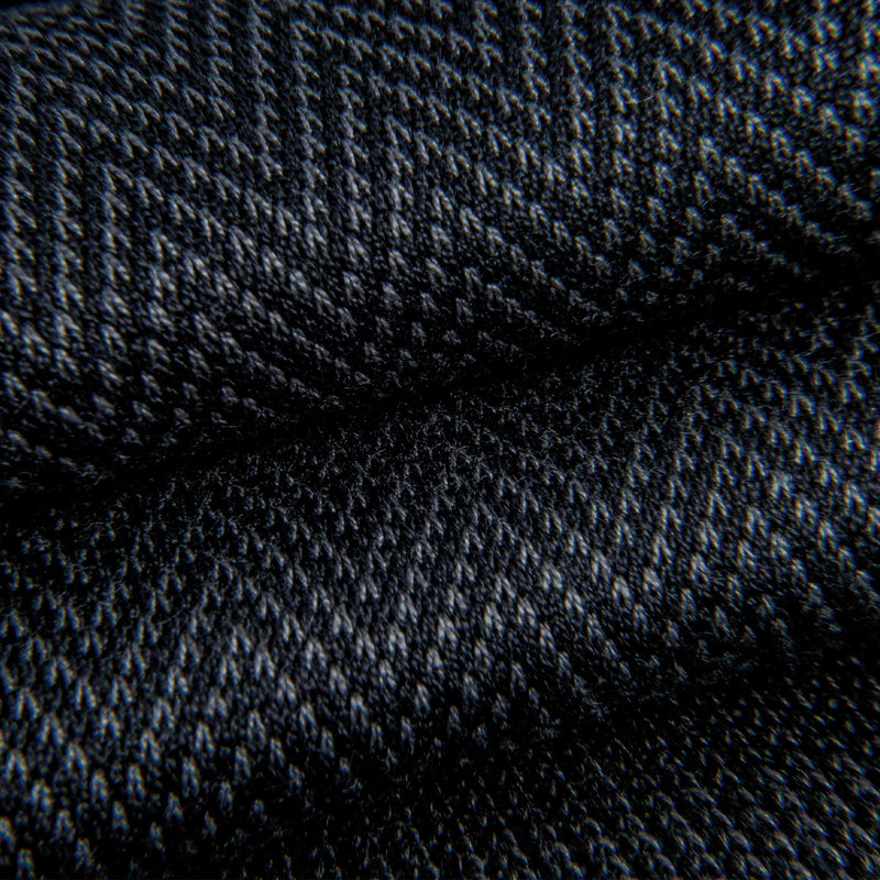 Close-up of Grey and Black Chevron Dress Socks