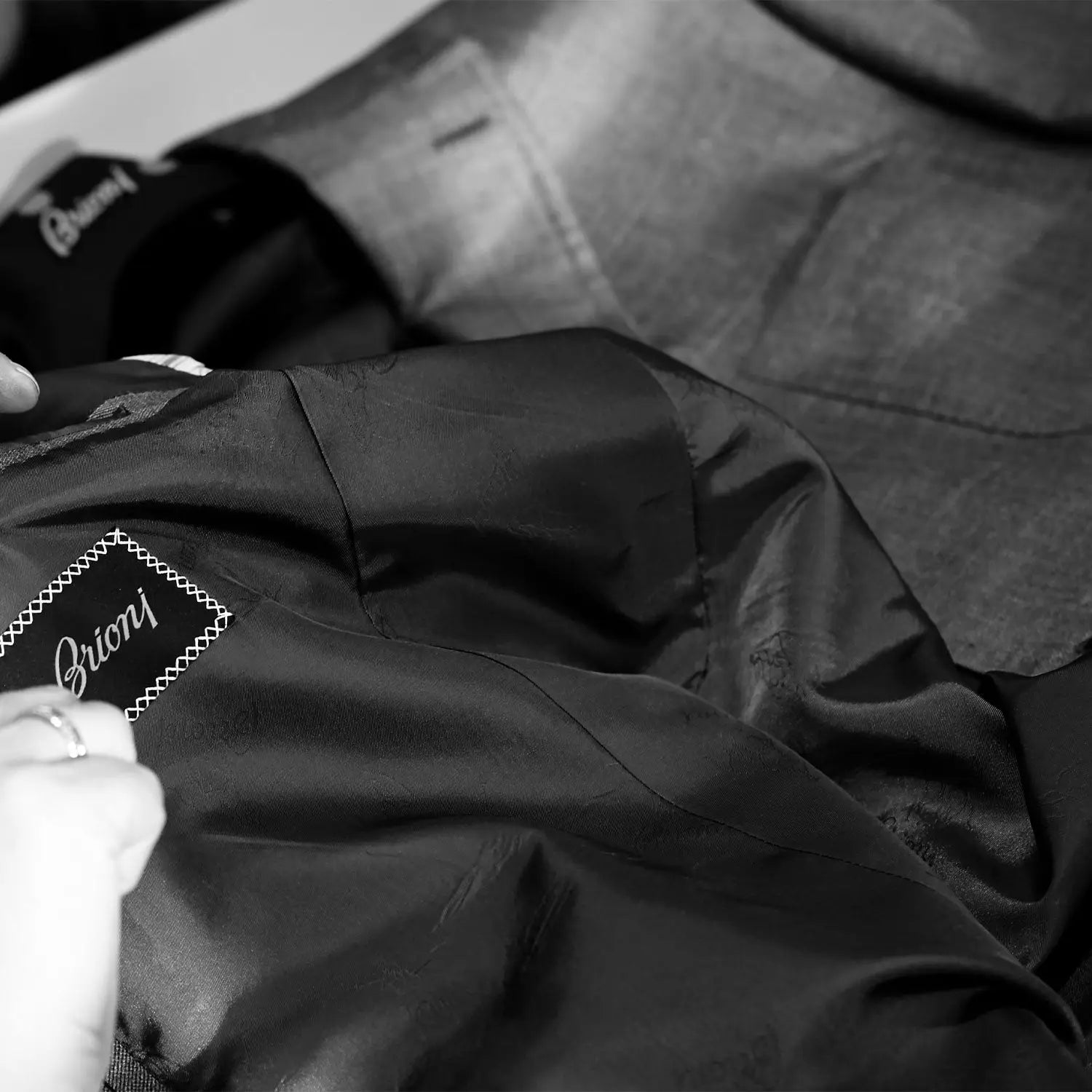 Forest green Grenadine Brioni suit jacket perfect for your wedding day attire