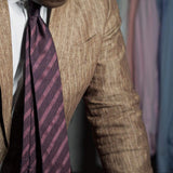 Maroon Grenadine Tonal Stripe Tie | Aklasu