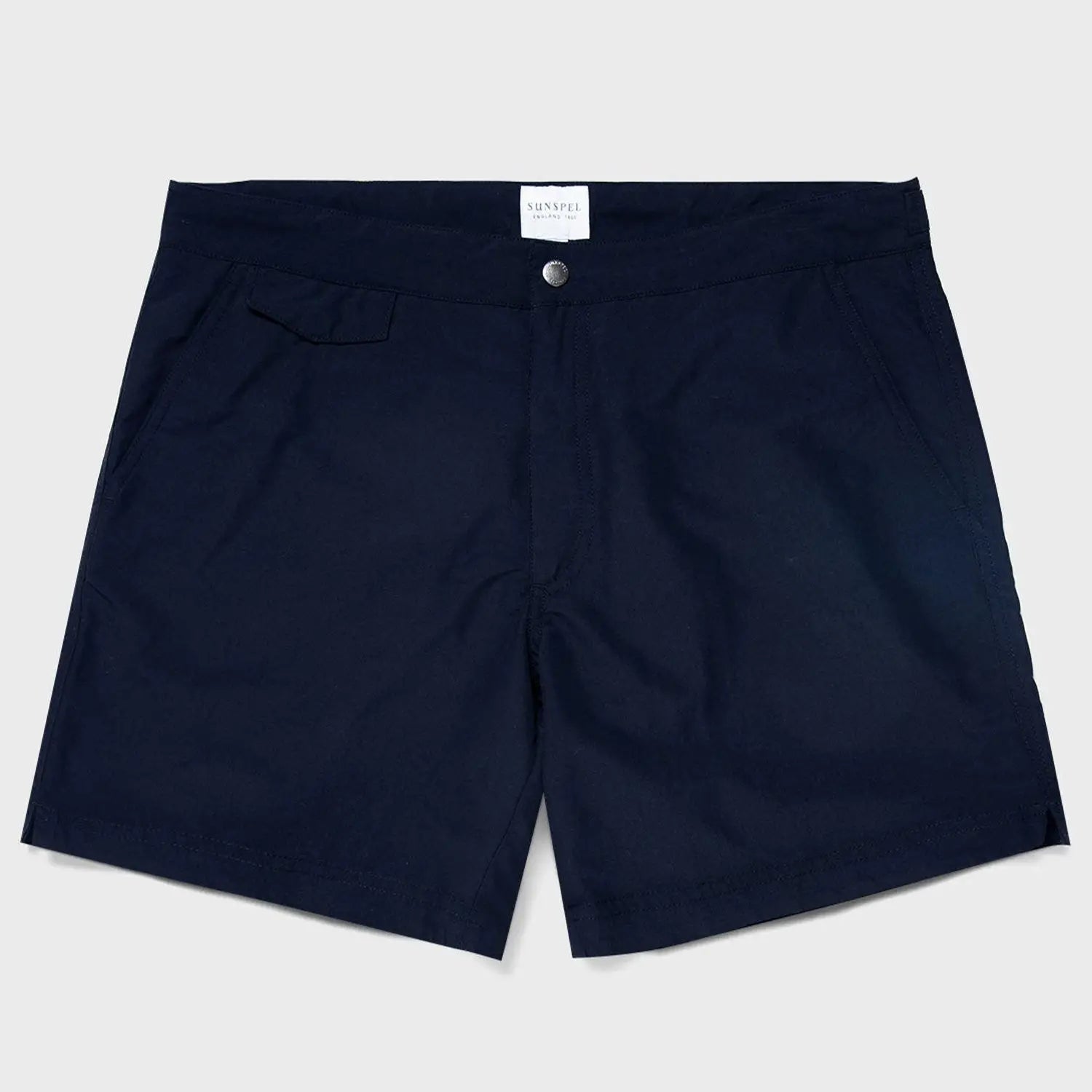 Navy blue shorts showcasing men’s vacation style for a polished men’s vacation look