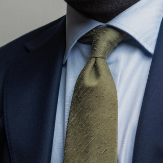 Olive Green Shantung