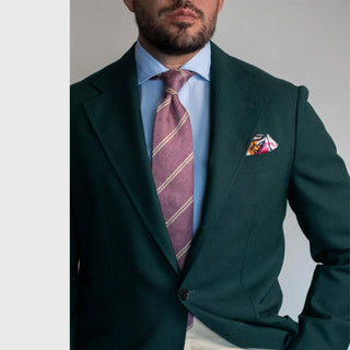 Striped Dusty Rose Shantung