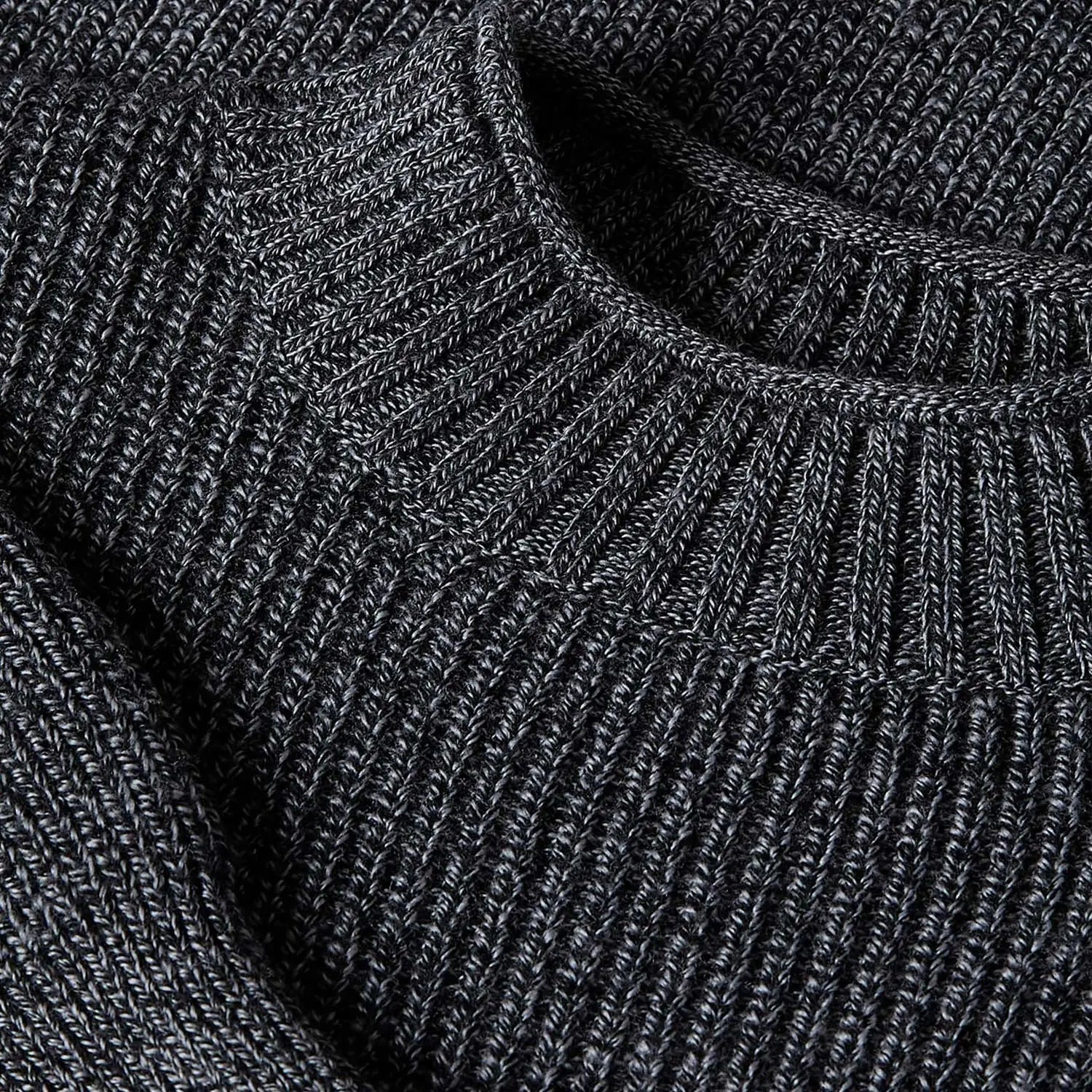Dark gray ribbed knit sweater ideal for business casual and casual outfits