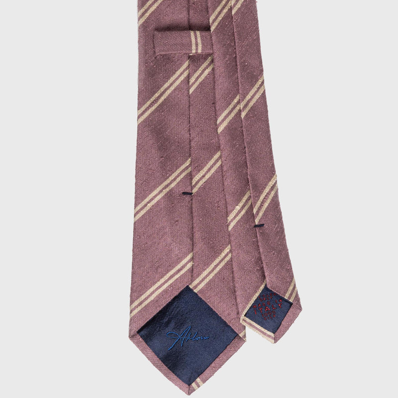 Striped Dusty Rose Shantung