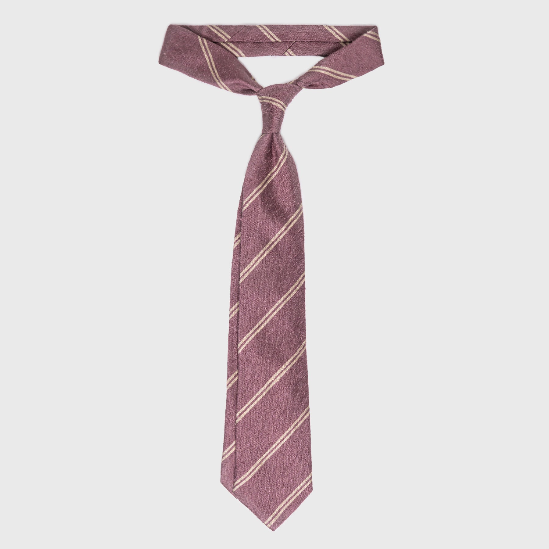 Striped Dusty Rose Shantung