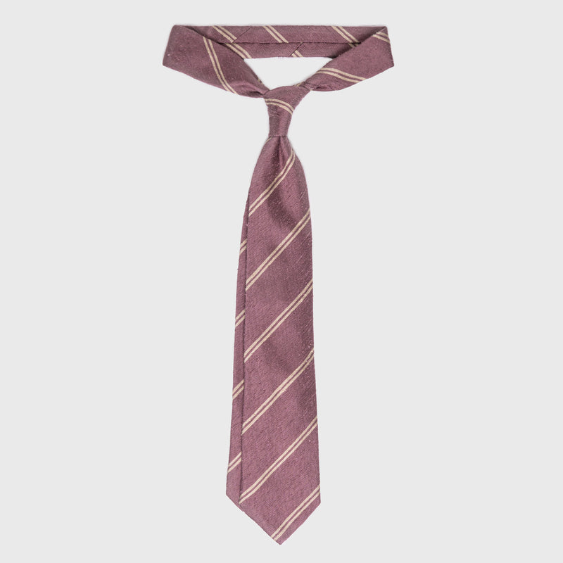 Striped Dusty Rose Shantung