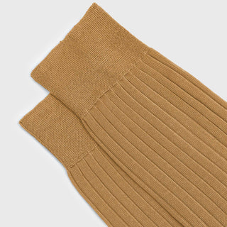 Men's Tobacco Dress Socks - Mid Calf
