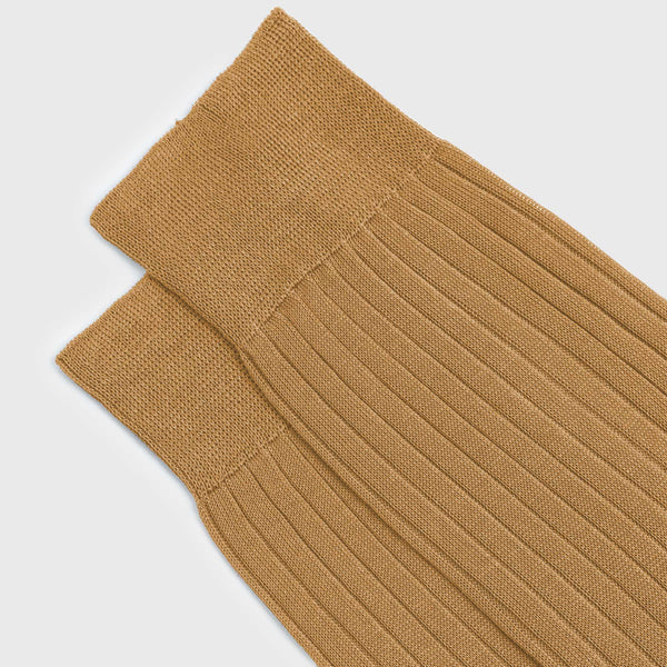 Men's Tobacco Dress Socks - Mid Calf