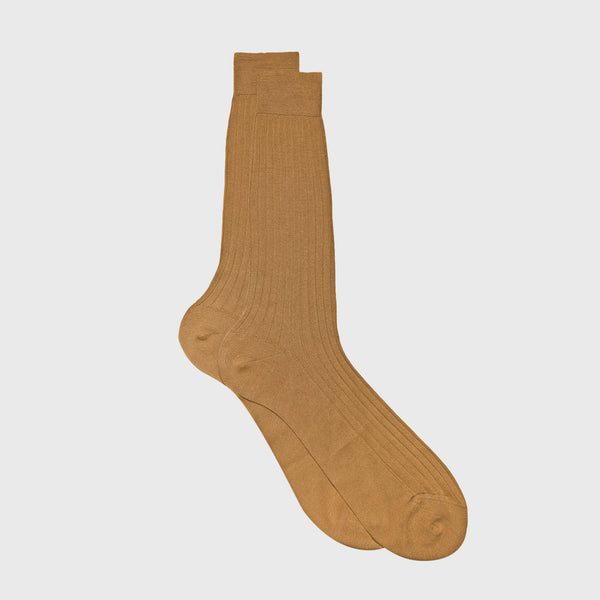 Men's Tobacco Dress Socks - Mid Calf