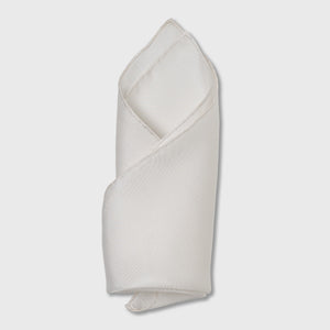 White Silk Pocket Square