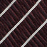 White Striped Deep Burgundy Six Fold