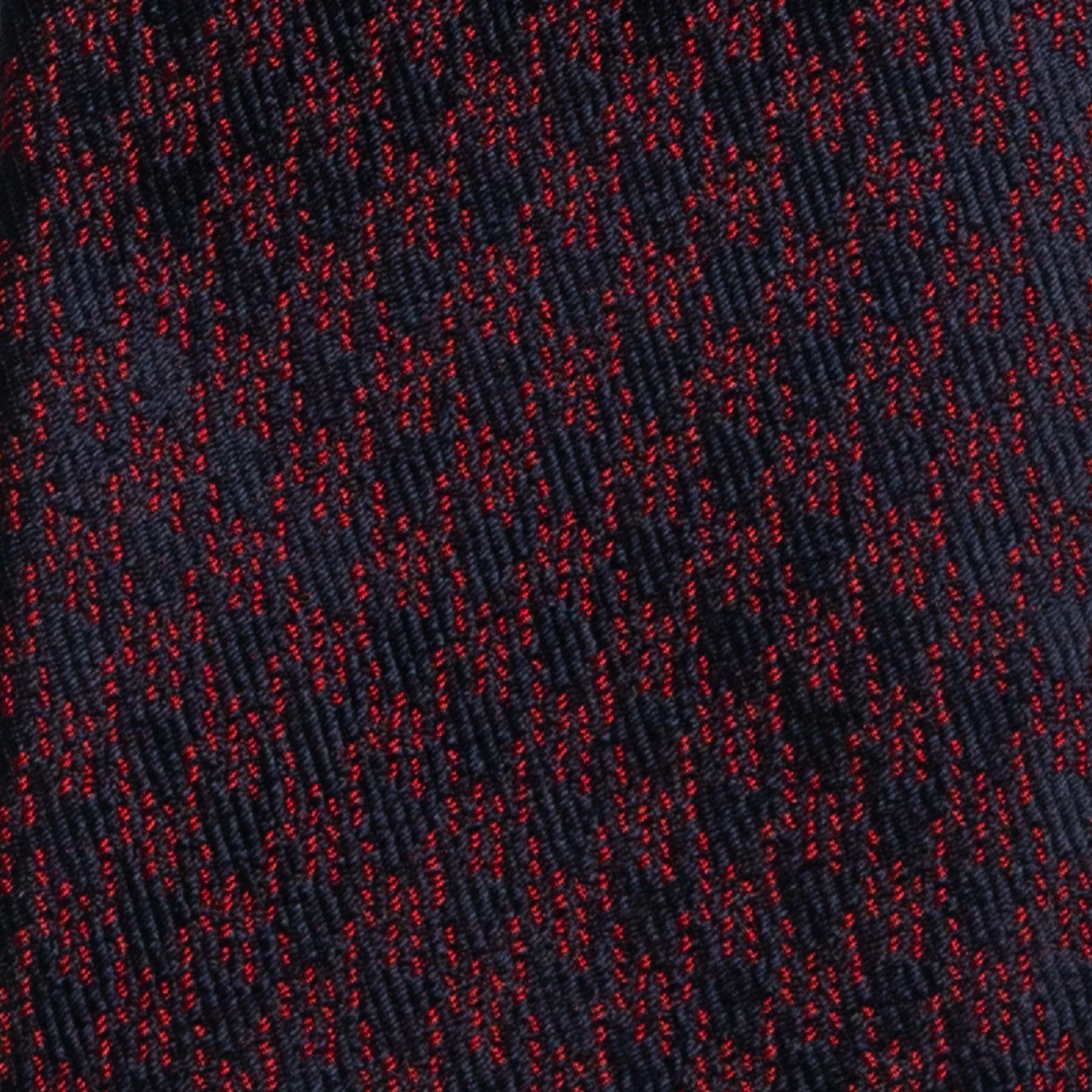 Close-up texture of Burgundy and Navy Houndstooth Silk Tie fabric.