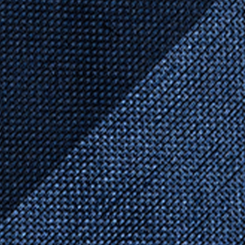 ’Intro’ Navy and Steel Blue Block Striped Grenadine Tie - Aklasu