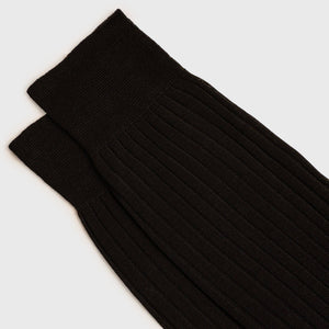 Men's Dark Brown Dress Socks