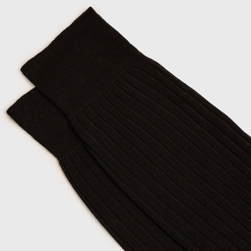 Dark Brown Mid-Calf Dress Socks | Egyptian Cotton | Aklasu Dark Brown Mid-Calf Dress Socks | Egyptian Cotton | Aklasu