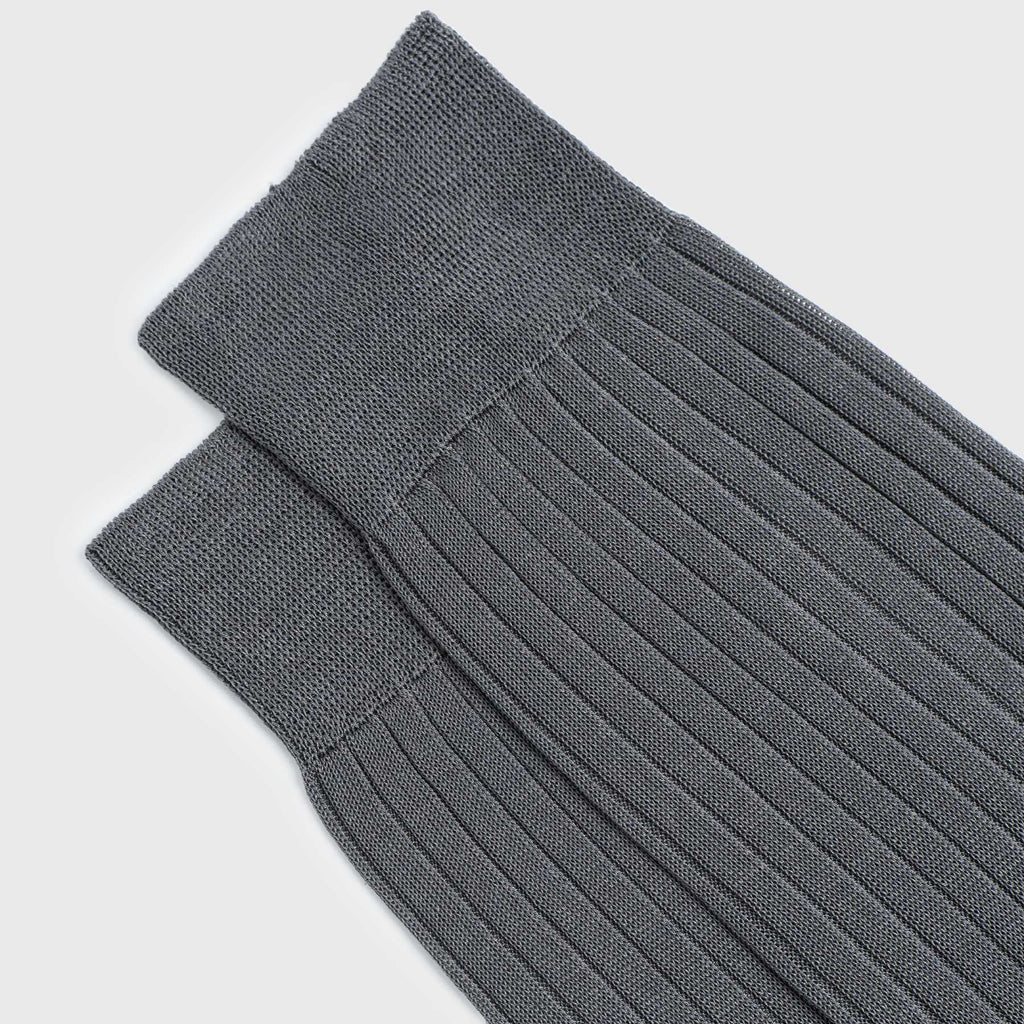 Grey Mid-Calf Dress Socks | Egyptian Cotton | Aklasu XL Grey Mid-Calf Dress Socks | Egyptian Cotton | Aklasu XL
