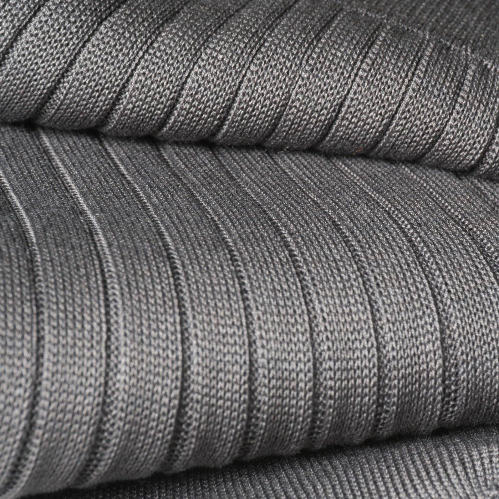 Close-up of Grey Dress Socks showcasing texture and quality.